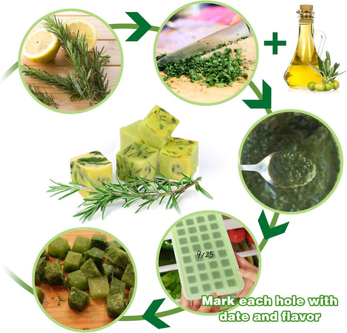 2Pcs 32 Gummy 2 5/8x5/8x5/8in Gummies, AIERSA Silicone Molds for Herb-Infused Oil Cubes, Cavity Candy Molds with Lids