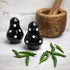 City to Cottage Ceramic Salt and Pepper Shakers Set, Handcrafted Black and White Polka Dot Spice Shakers