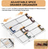 Agotglmi 24 355 2 Pack 11'' 21'' Countertop Spice Jars with Spice Drawer Organizer, Spice Labels, Expandable From