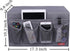 6 Zafit Bedside Storage Organizer - Pockets, Table Cabinet Caddy for Remotes, Phone, Glasses (Grey)