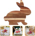 BESTOYARD Bunny Shaped Wooden Serving Board, Wood Cutting Board, Easter Serving Platter for Cheese and Vegetables