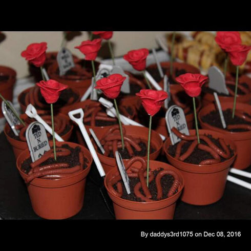 Novelty Disposable Plastic Shovel Shape Dessert Spoon, Set of 50