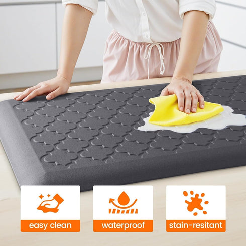 TranquilRelax 4/5 Inch 17.3"x 60" Thick Anti-Fatigue Kitchen Mat Water Resistant Non-Slip Kitchen Floor Mat Ergonomic