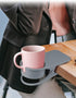 Kalolary Gray Drinking Cup Holder Clip with Groove, Table Bottle Cup Stand DIY Glass Cup Clamp Storage Saucer Clip