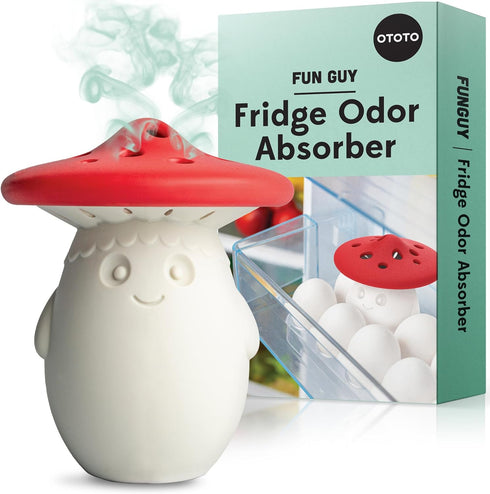 OTOTO Fridge Deodorizer, Baking Soda Odor Absorber for Refrigerator, Cute Kitchen Gift (Mushroom)