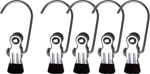 Mawa by Reston Lloyd Accessory Portable Non-Slip Semi Round Single Hook Clothes Pins/Clips for Laundry or Travel, Style