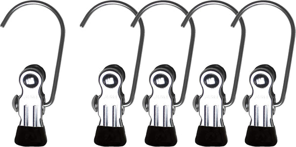 Mawa by Reston Lloyd Accessory Portable Non-Slip Semi Round Single Hook Clothes Pins/Clips for Laundry or Travel, Style