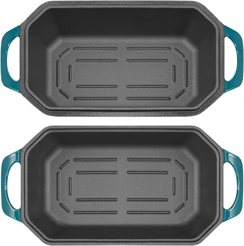 8.5x4.5 Inch Flavehc Bread Pan Cast Iron Loaf Pan with Lid Bread Loaf Pan Loaf Pan Enameled Cast Iron Sourdough Loaf