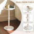 Elegant White Small Round Side Table for Limited Spaces