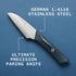 3.5 Inch 1.4116 Milk Street Kitchin-kiji Knife, Blade, German Steel, Ergonomic Handle Paring Knives for Home Chefs