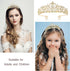 Velscrun Birthday Queen Tiaras Crown for Women, Golden Yellow Rhinestones Birth Crown Headband for 50th Birthday