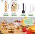 290 Pack 5 oz Plastic Dessert Cups with Lids, Clear Appetizer Cups with Spoons Square Mini Shooter Dessert Fruits Cups