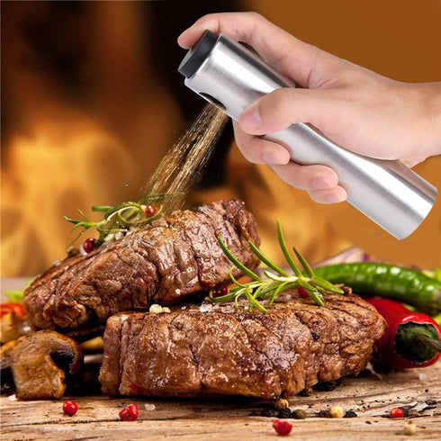 Naroote Olive Oil Sprayer, Olive Oil Spray Bottle for Cooking Stainless Steel Refillable Food- Oil Spray Bottle Vinegar