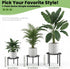 9.1-inch TOSKING Heavy Duty Metal Plant Stand - Decorative Round Plant Stand, Adjustable Leveling Feet & Rust-Resistant