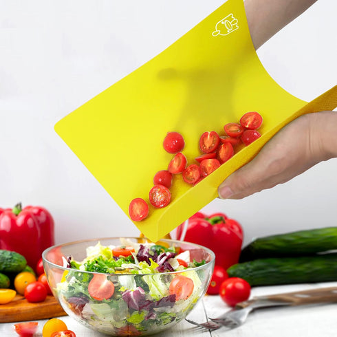 ZVP Flexible Plastic Cutting Boards Set of 3, Non-Slip Chopping Mats for Kitchen, BPA Free