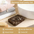 Natural Marble Soap Dish, Rectangle Emperador Dark Jewelry Dish, Dark Brown Style Shower Soap Holder, Modern Stone