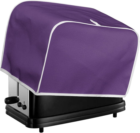 Purple Toaster Cover 2 Slice Wide Slot, Decorative Small Kitchen Appliance Bread Maker Dust Protection
