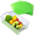 6 Pack Dualplex Refrigerator Liners Washable | 13"x10.5" Reusable Shelf Mats | Sponge Keeps Produce Fresh Longer