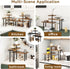 Countertop Organizer,3-Tier Counter Adjustable,4 Brown,TLJ023H IBUYKE Kitchen Wooden Spice Racks,Bathroom