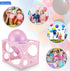 Worown 18 Holes Large Collapsible Pink Plastic Balloon Sizer Box, 1-12 Inch Measurement Tools for Balloon Decorations