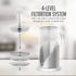 OVENTE 34 Ounce French Press Coffee Maker & Tea Infuser, 4 Level Stainless Steel Filter, Borosilicate Glass Carafe,