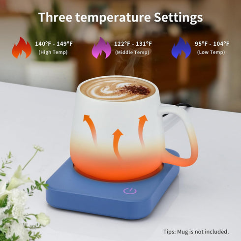 VOBAGA Coffee Mug Warmer, 4 Hours Auto Shut Off, Electric Beverage Warmer for Cocoa, Tea, Milk, Soup, Coffee Gifts, Sky