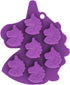 Fewo 2Pcs Mini Unicorn Head Ice Cube Tray, Silicone Molds Set for Chocolate, Candy, Cake, Cupcake Baking