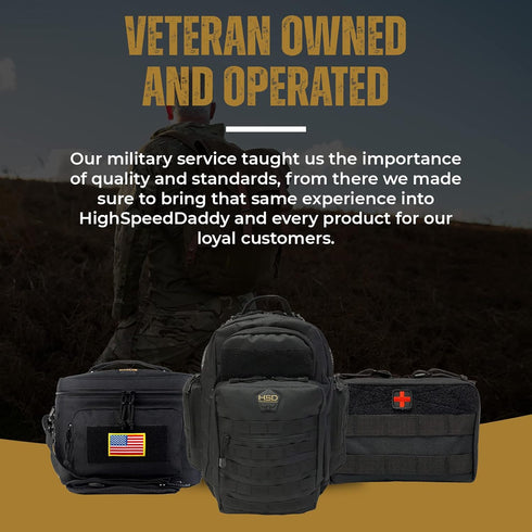Tactical Lunch Box by HighSpeedDaddy for Men & Women - Military Grade Insulated Lunch Bag - 11”x 9”x 8” (15L)