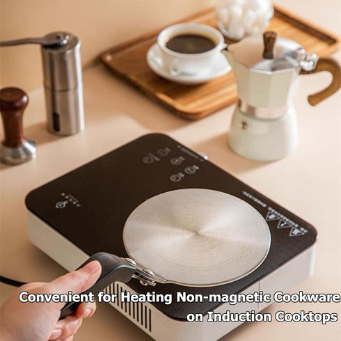 Heat Diffuser Plate, 13cm Stainless Steel Gas Stove Diffuser Plate, Cooktop Induction Adapter for Moka Pot (5 inch)