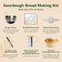 Helena Vitalit Set 10" 9" Bannetons,1000ml Sourdough Starter Kit Bread Baking with Oval & Round Silicone Starter Jar