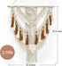 37.4 Lx27.5 lokeisna Macrame Wall Hanging, Woven Tapestry Beige & Dusty Rose Handmade Craft Macrame Wall Room Decor