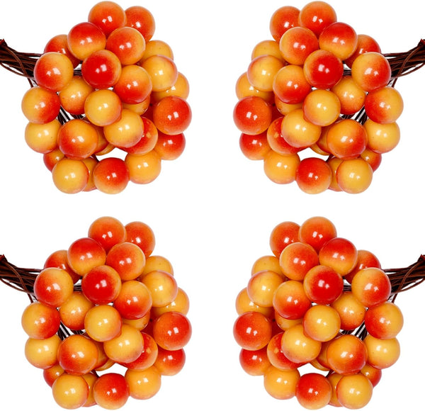 Lystaii 200pcs Artificial Holly Berries Mini 10 mm Christmas Fake Berries with Wire