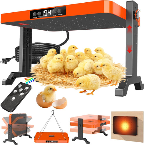 LQTTEK Heater,200 24 Chicken Brooder Watts Smart Chicken Coop Heater with Overheating Protection,Poultry Brooder