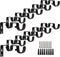 12 PCS Heavy Duty Double Curtain Rod Brackets, Black Wall Mount Holder for Double Rod