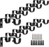 12 PCS Heavy Duty Double Curtain Rod Brackets, Black Wall Mount Holder for Double Rod