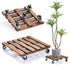 PRAQECZ 2 Pack Plant Stand with Wheels, 14" Rolling Plant Stand 264 LBS