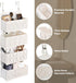 4 Closet janebeauties Over the Door Organizer Macrame Boho Nursery Storage with Large Woven Pockets, Hanging Basket