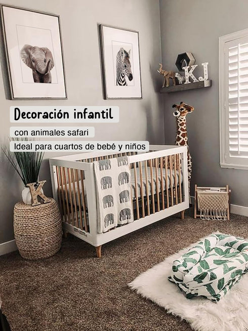 Set 6 8"x10" KIU DESIGNS Nursery Wall Art - Unframed Safari Nursery Decor - of Animal Wall Decor Gift for Baby - Safari