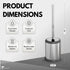 Set (2 Pack) ToiletTree Products Toilet Brush with Lid - Sleek Toilet Bowl Brush and Holder - Toilet Scrubber Brush