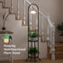 PULIJIAJU 2-tier 3 Hanging Plant Stand Indoor and Outdoor, Space-Saving Iron Plant Shelf, Potted Flower Pot Stand