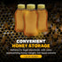 1 lb 24-Pack Mann Lake Refillable Hourglass Honey Jars | Plastic Containers with Yellow Flip-Top Lids | Empty Bottles