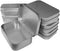 6 Pcs Mini Metal Hinged Tin Box Container Kit with Lid for Home Storage, 3.7x2.3x0.8 Inch, Silver