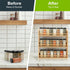 3 Counter Tier Bamboo Spice Rack, Spice Rack Organizer, Seasoning Jars Rack Shelf Spice Organizer for Kitchen or Wall