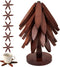 Buanson Wooden Tree Trivets for Hot Dishes, Foldable Kitchen Wooden Trivet for Pan,