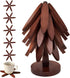 Buanson Wooden Tree Trivets for Hot Dishes, Foldable Kitchen Wooden Trivet for Pan,