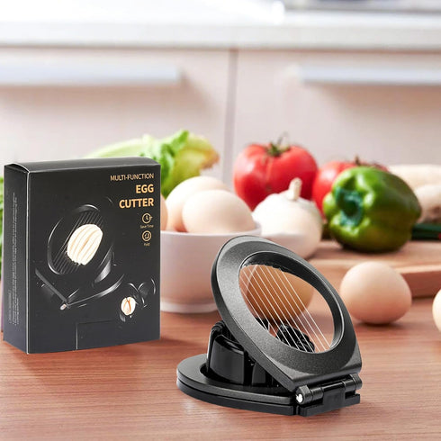 3 Egg Slicer, BIBURY Egg Slicer for Hard Boiled Eggs, Egg Cutter Heavy Duty Aluminium for Egg Strawberry Mushroom Soft