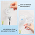 LUXEAR Suction Hooks, 2 Pack Removable & Reusable Shower Hooks for Towel Bathrobe Kitchen Storage