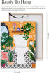 EVXID Botanical Bathroom Canvas Poster Painting Wall Art, Framed 12 x 15 Inch for Restroom Decor