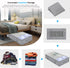 Onlyeasy Large Underbed Storage Bags Organizer Container (2 Pack) with 4 Handles and Clear Window, Herringbone Grey