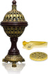 AM Lux Globe Incense Burner, Bakhoor Cone Holders for Office & Spiritual D cor (Bronze)